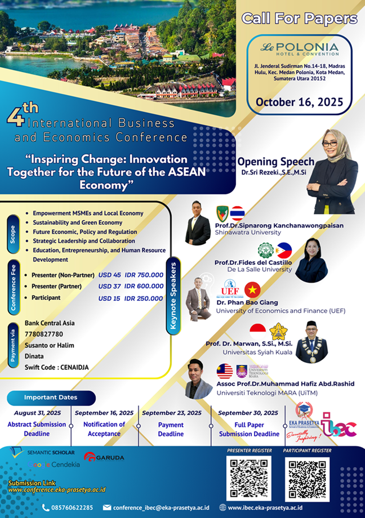 International Business and Economics Conference (IBEC)-Inspiring Change: Innovating Together for the Future of the Economy